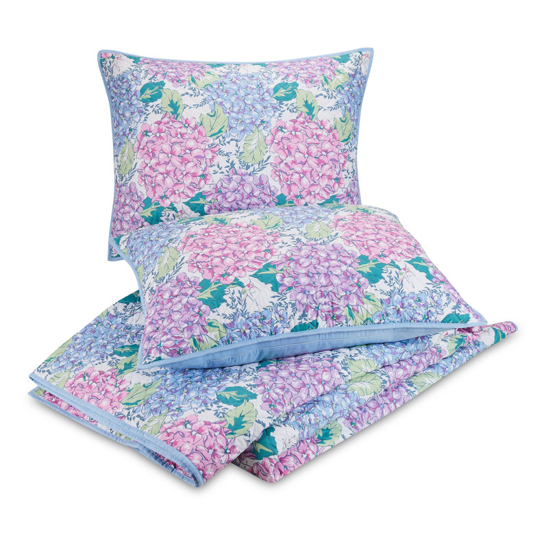 Vera Bradley Happy Hydrangea 3 Piece Quilt Set Wayfair